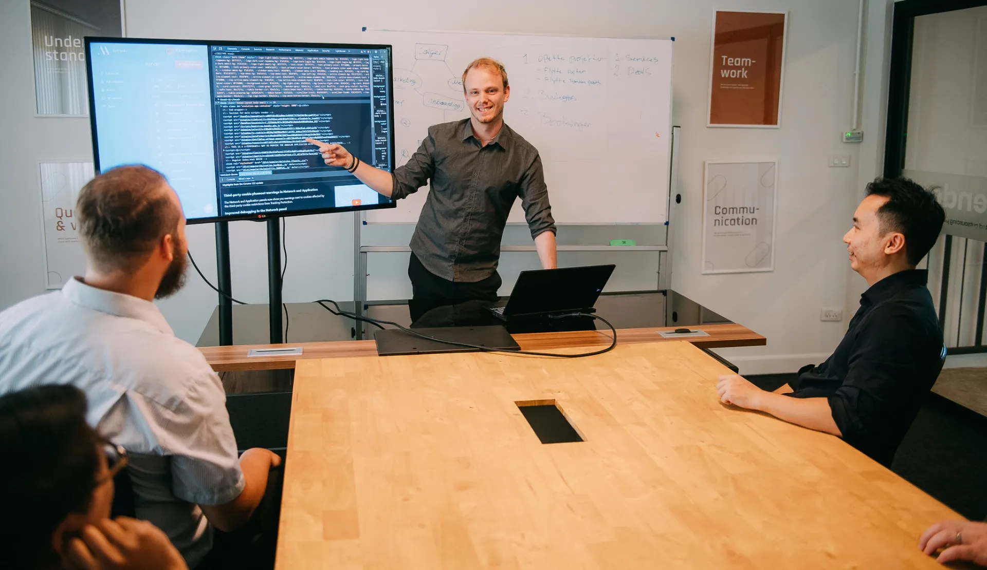 Team som samarbetar om digitala lösningar